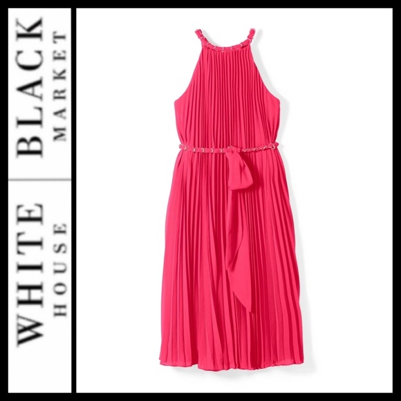 NWT WHBM Pleated Halter Dress - Picture 5 of 10